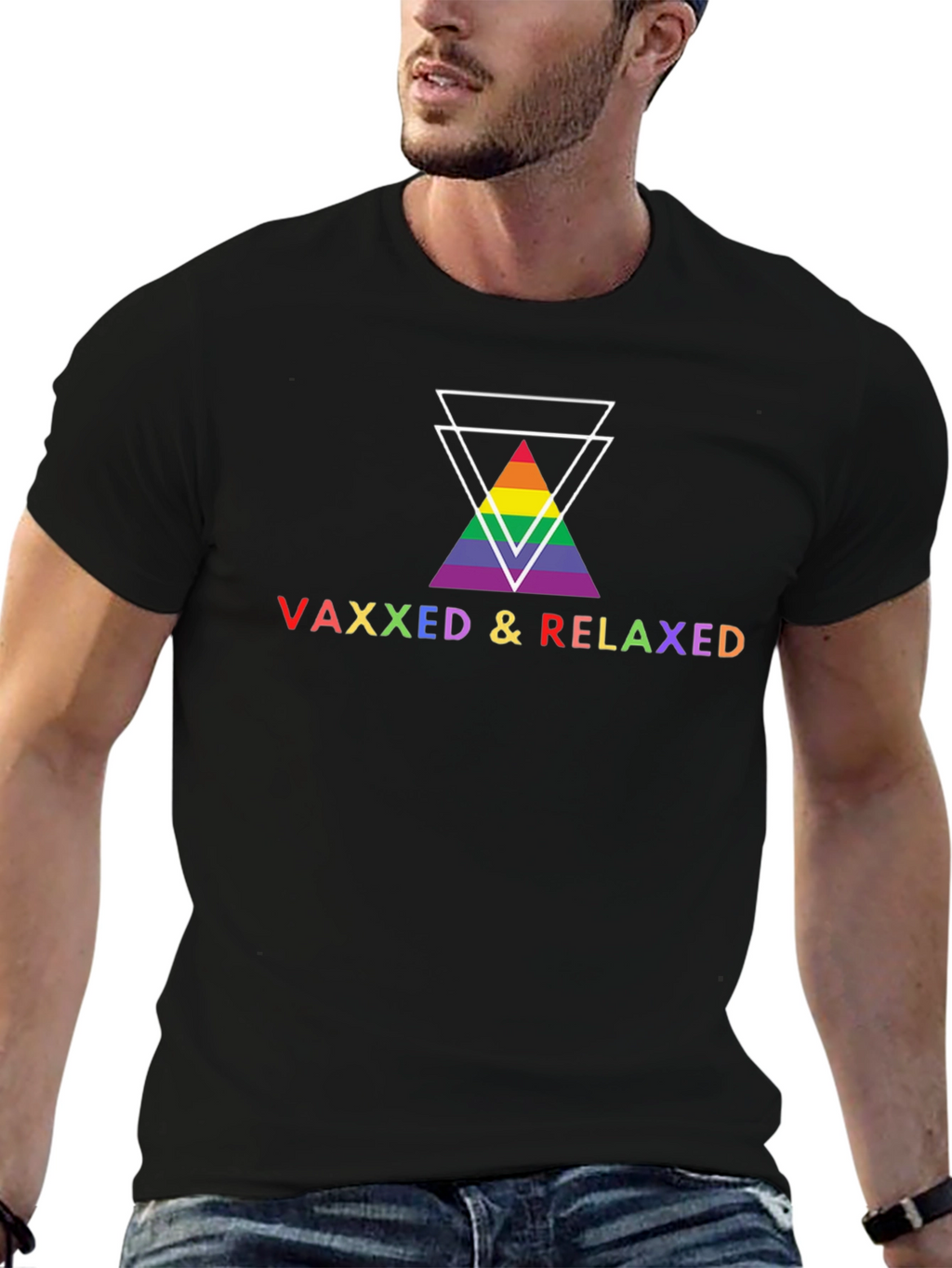 Vaxxed & Relaxed Pride Graphic Tee
