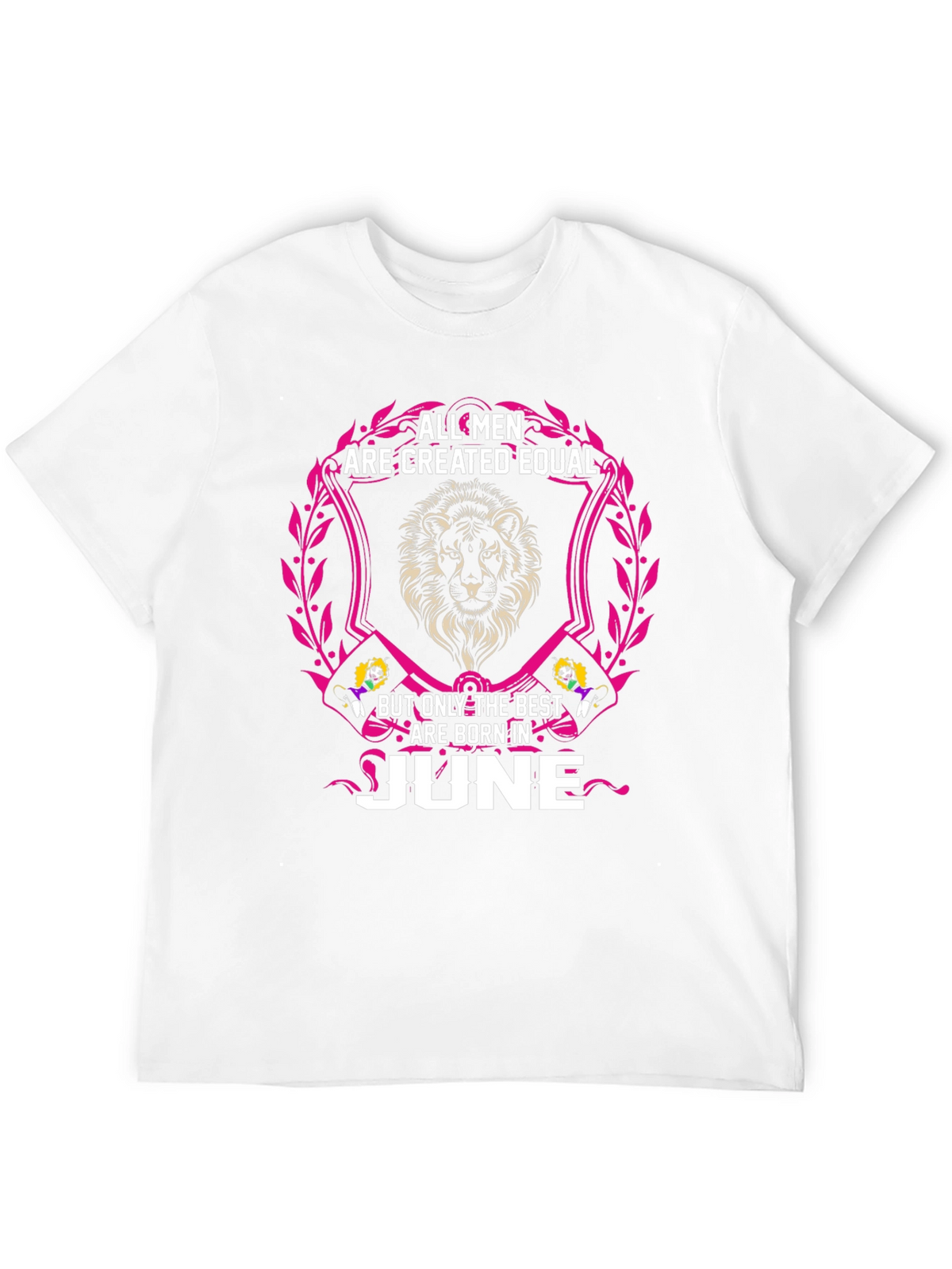 Born in June Mens T-Shirt - Lion Design