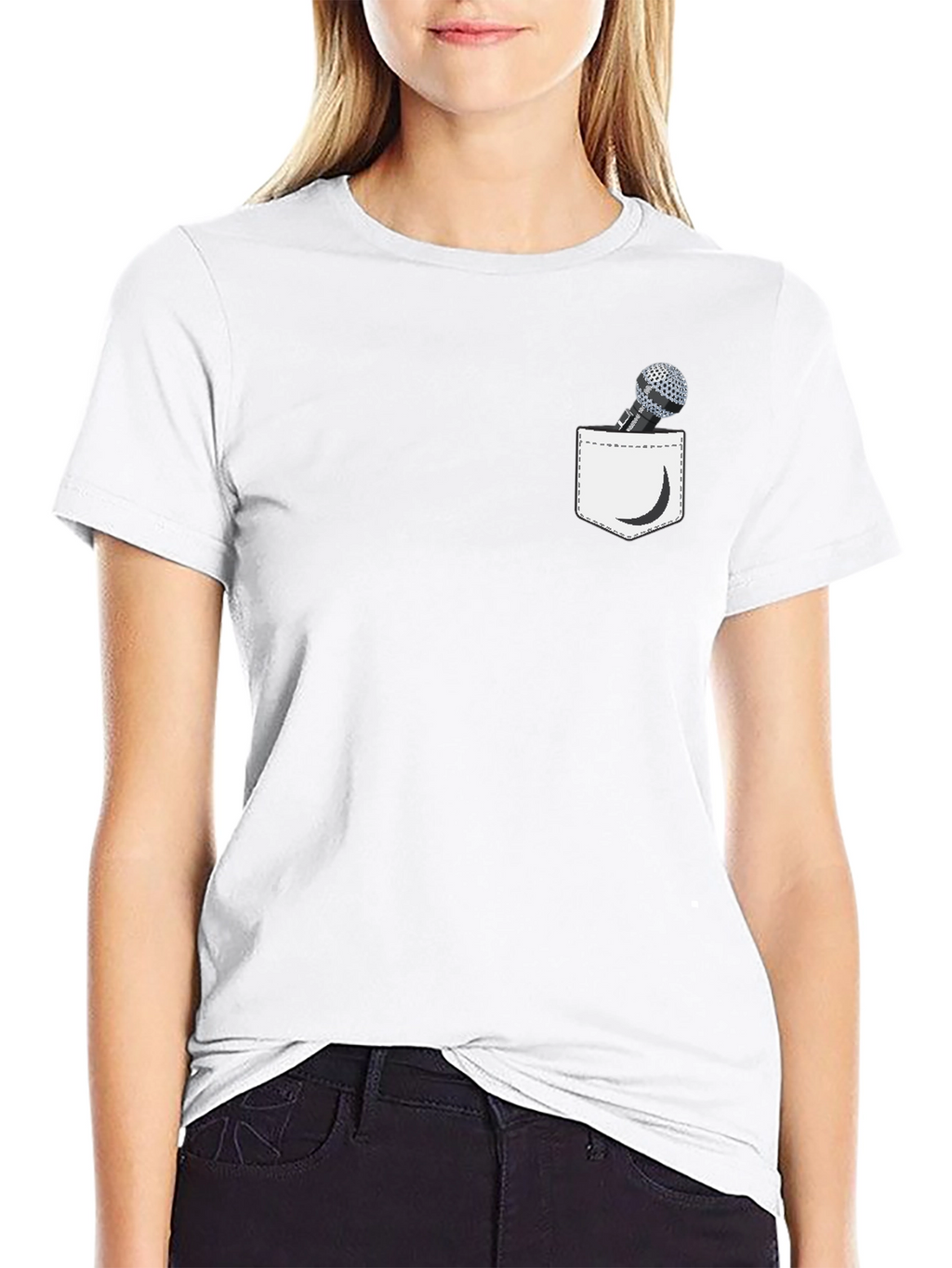 Microphone Pocket Graphic Tee - Black