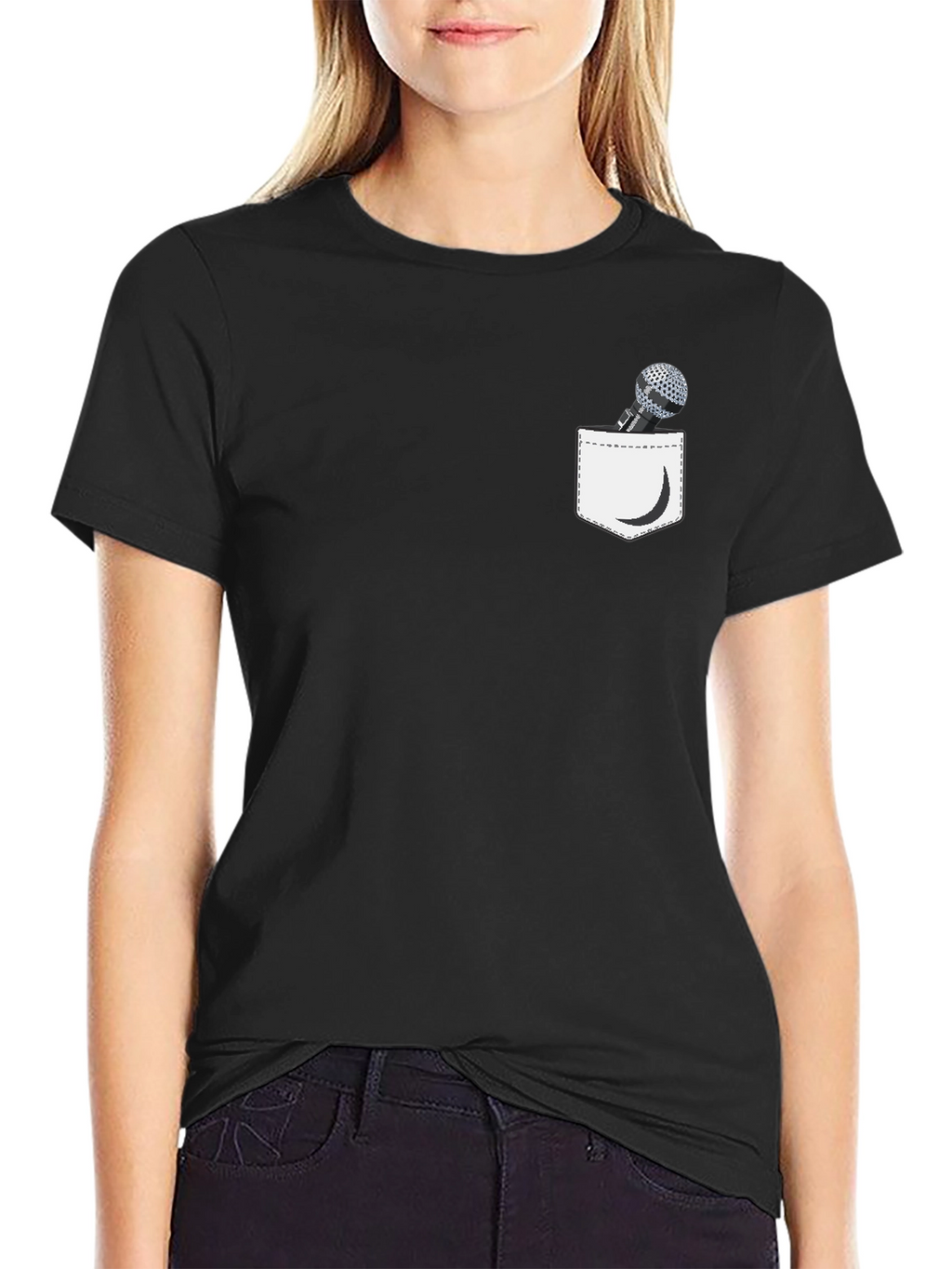 Microphone Pocket Graphic Tee - Black