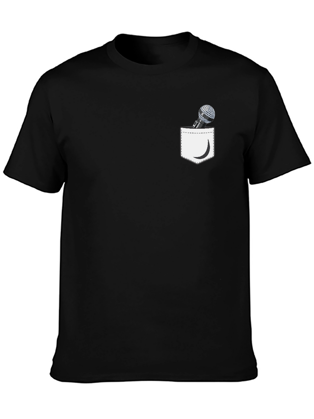 Microphone Pocket Graphic Tee - Black