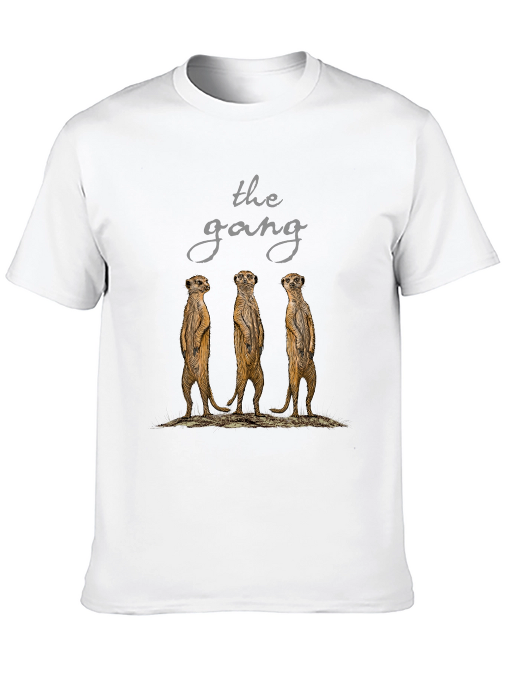 Meerkat Gang T-Shirt - Black Cotton Tee