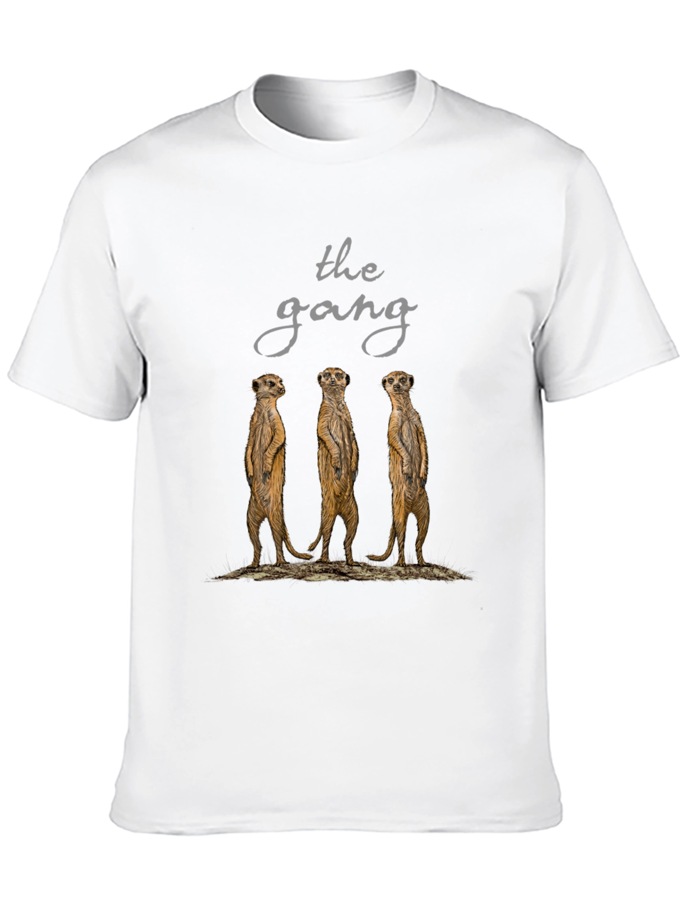 Meerkat Gang T-Shirt - Black Cotton Tee