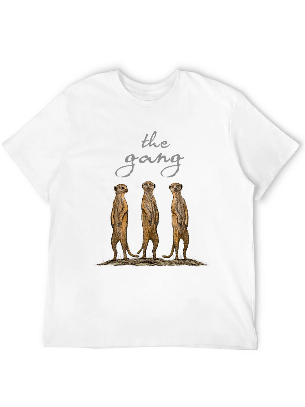 Meerkat Gang T-Shirt - Black Cotton Tee