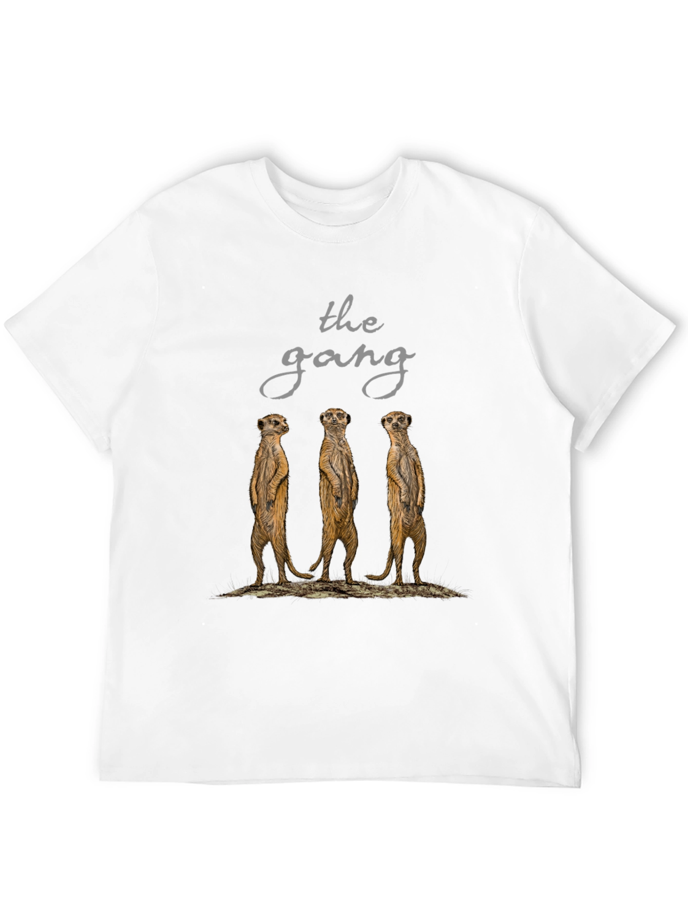 Meerkat Gang T-Shirt - Black Cotton Tee