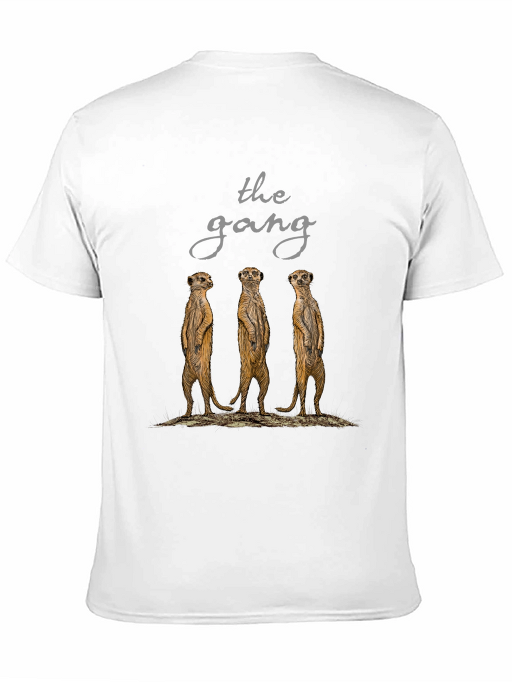 Meerkat Gang T-Shirt - Black Cotton Tee