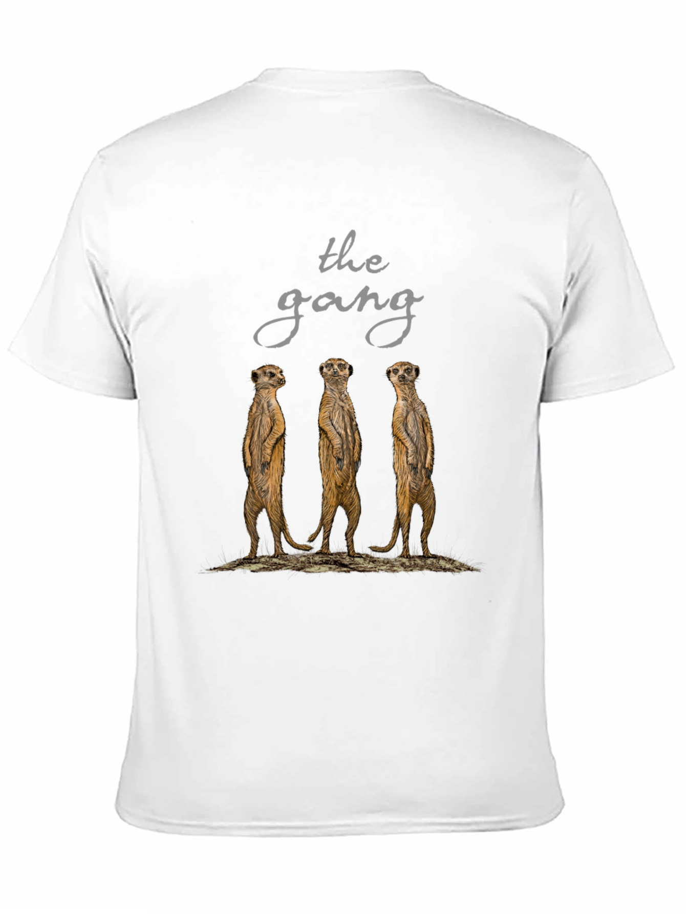 Meerkat Gang T-Shirt - Black Cotton Tee
