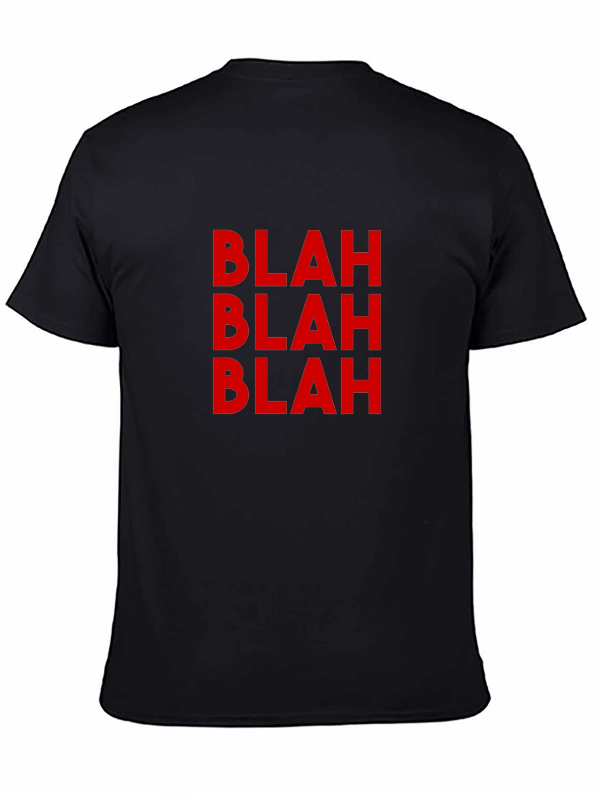 Blah Graphic Tee - Casual Black T-Shirt