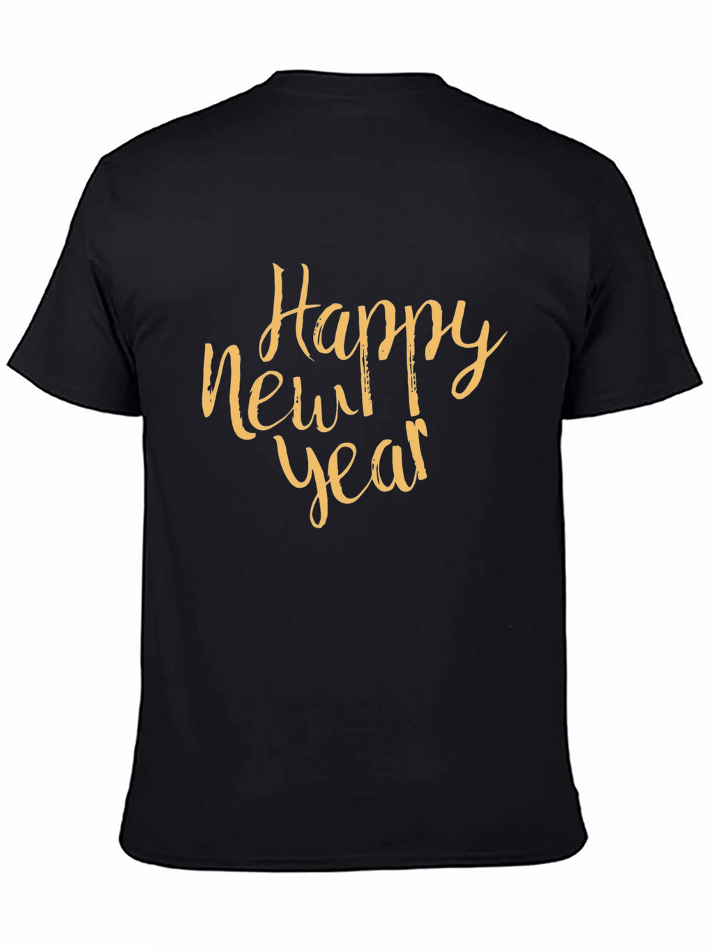 Happy New Year Black Crewneck T-Shirt