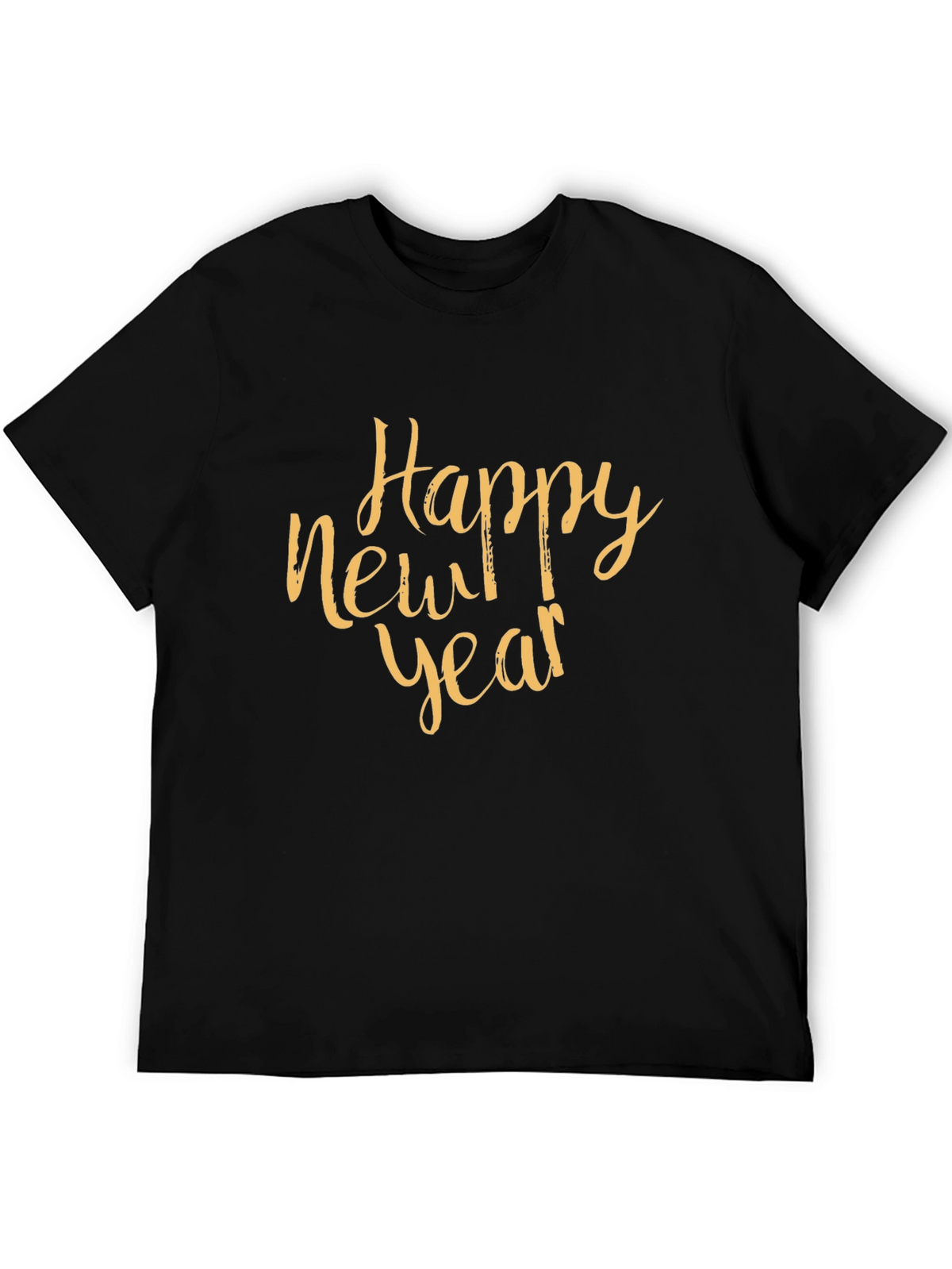 Happy New Year Black Crewneck T-Shirt