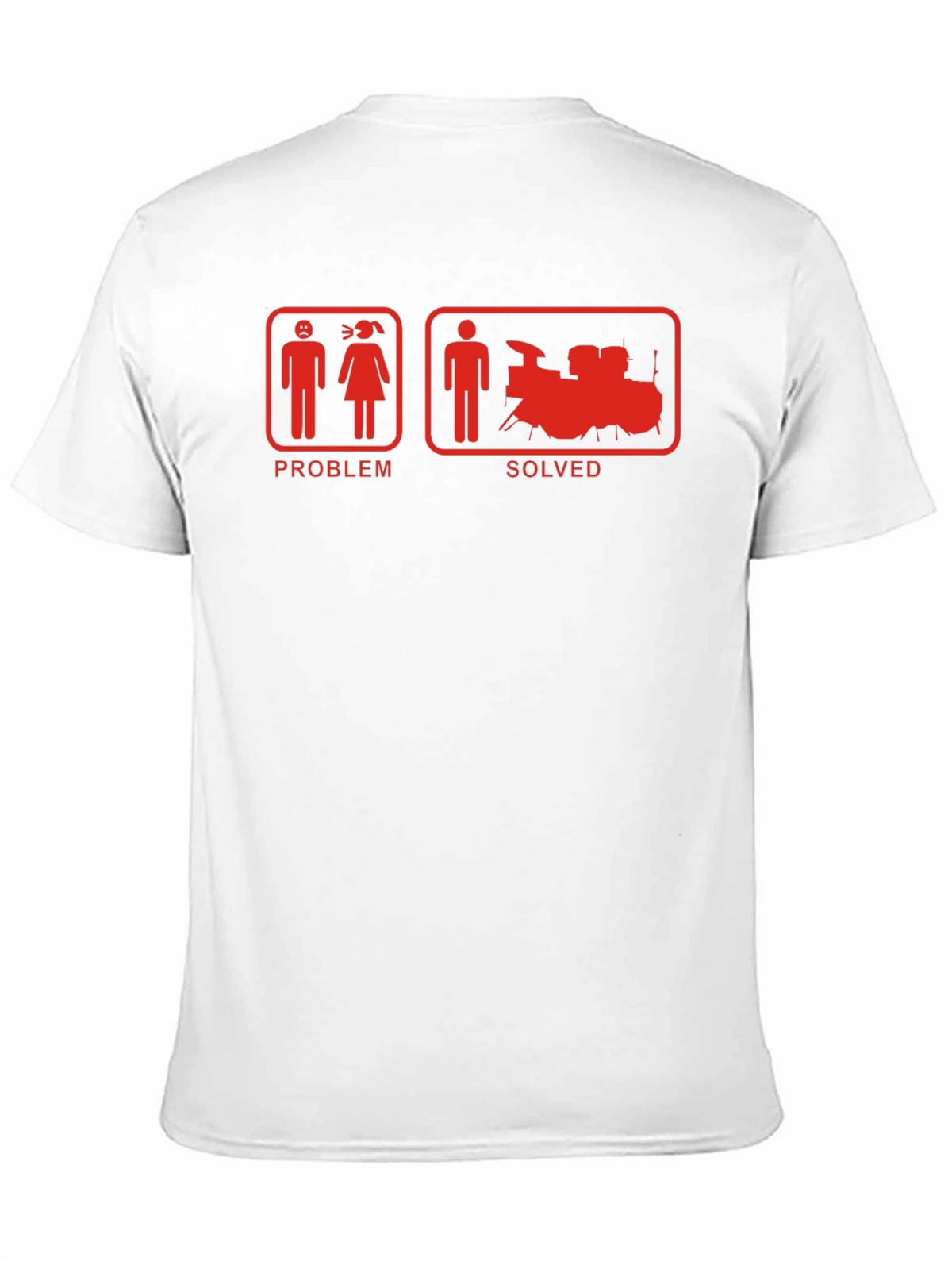 Problem Solved Drum Set Black T-Shirt