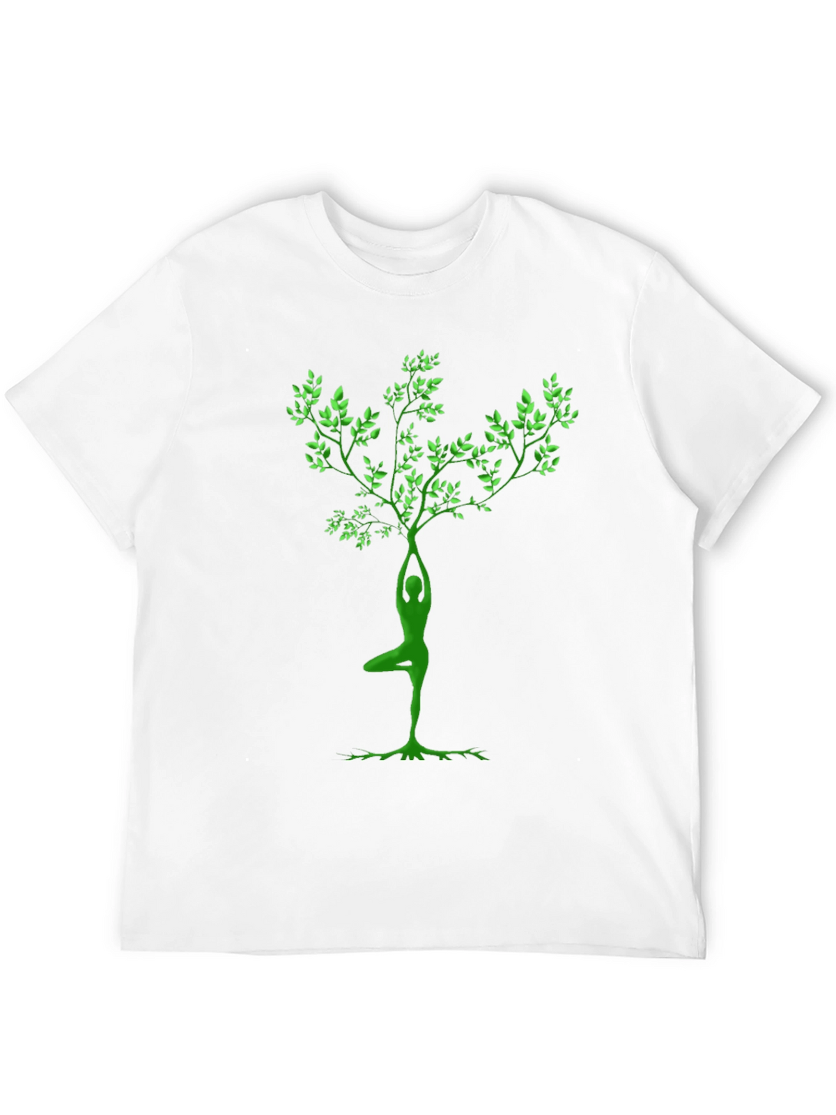 Yoga Tree Pose Graphic Black T-Shirt