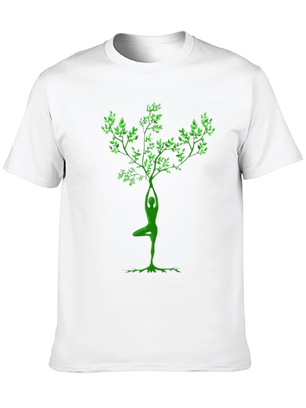 Yoga Tree Pose Graphic Black T-Shirt