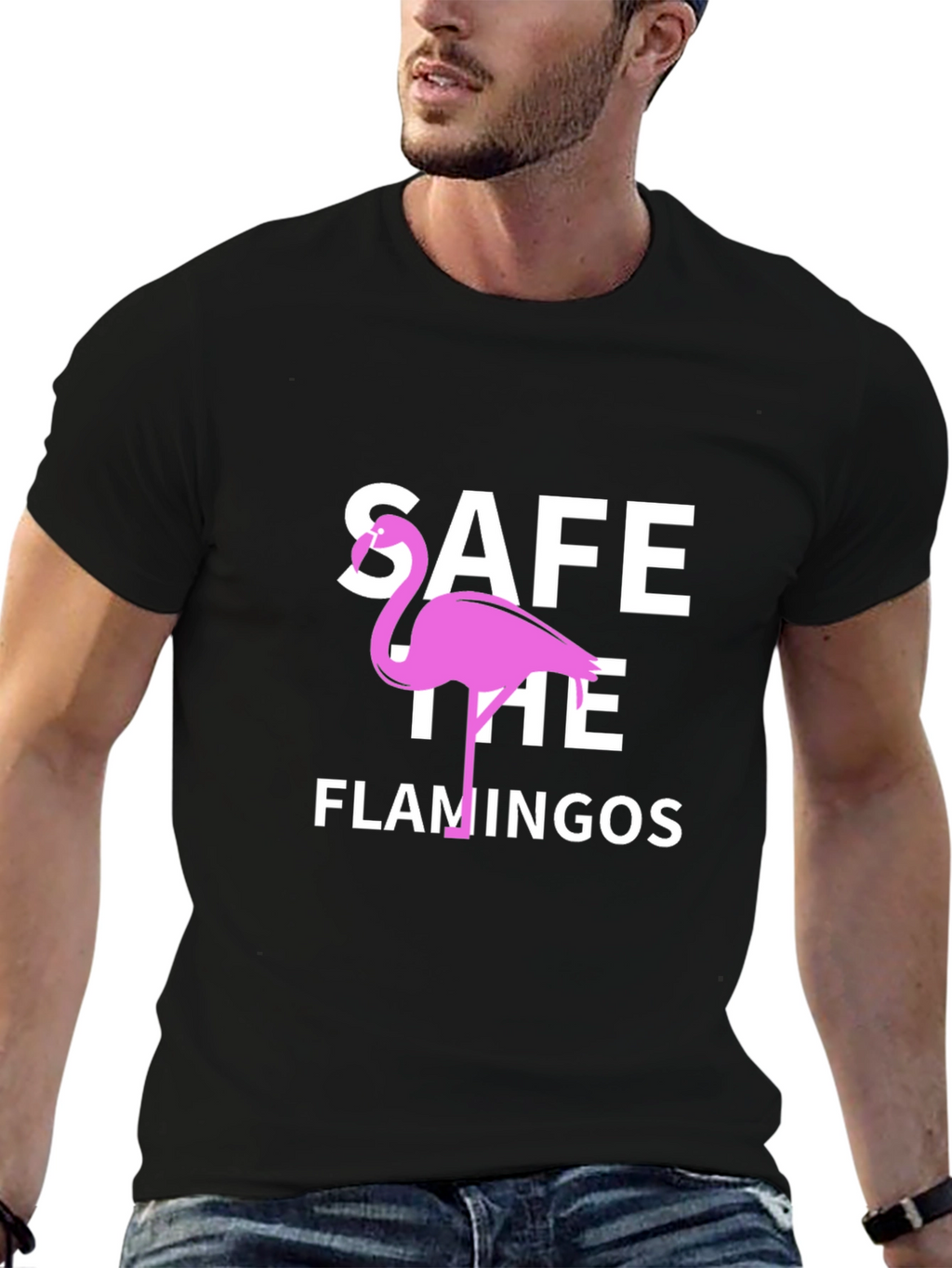 Save the Flamingos Graphic T-Shirt