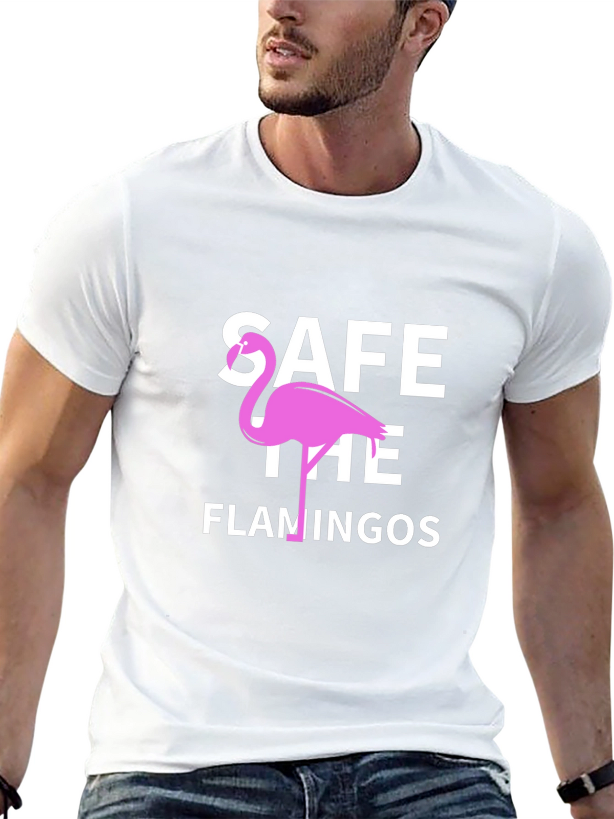 Save the Flamingos Graphic T-Shirt