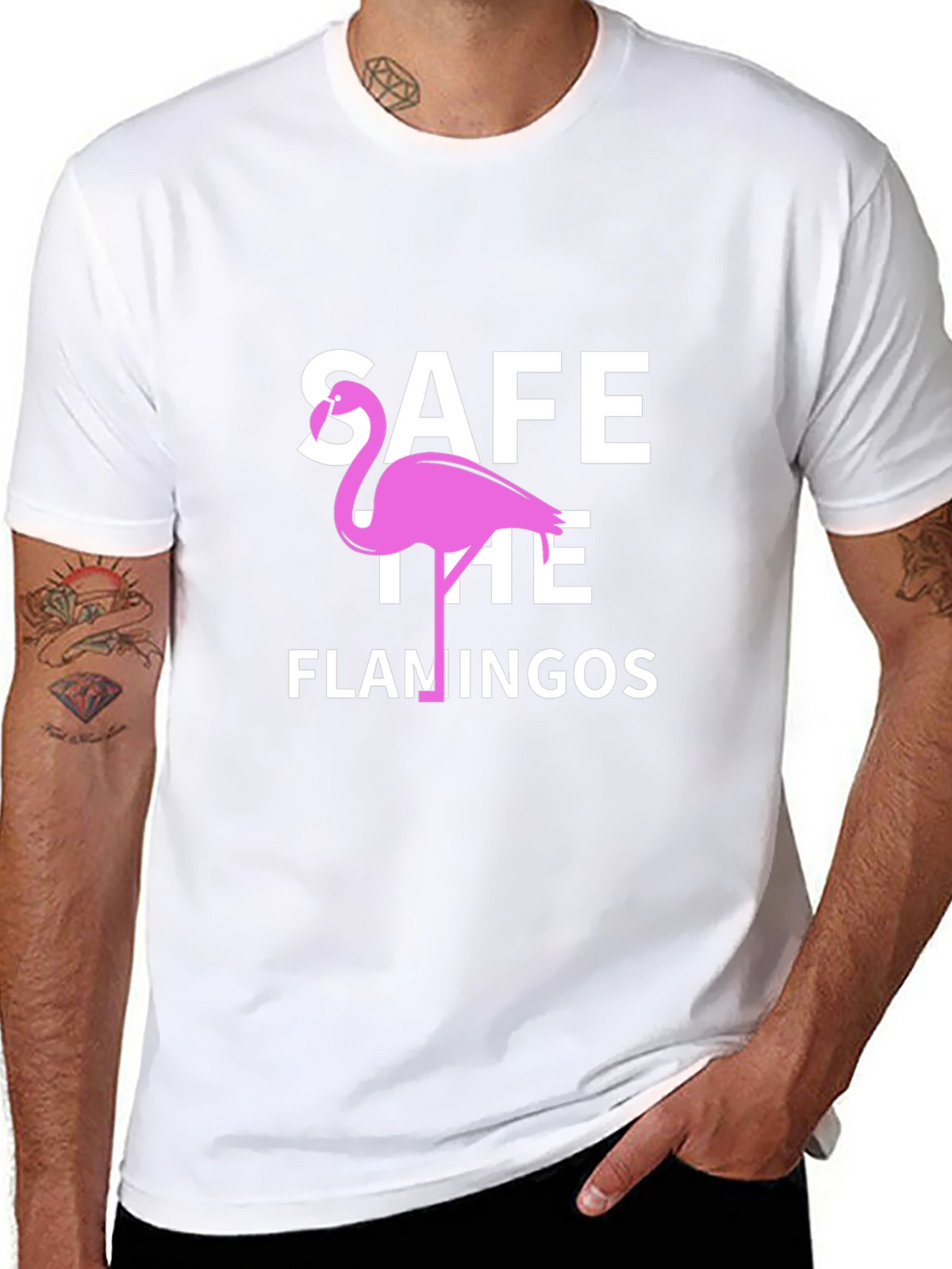 Save the Flamingos Graphic T-Shirt