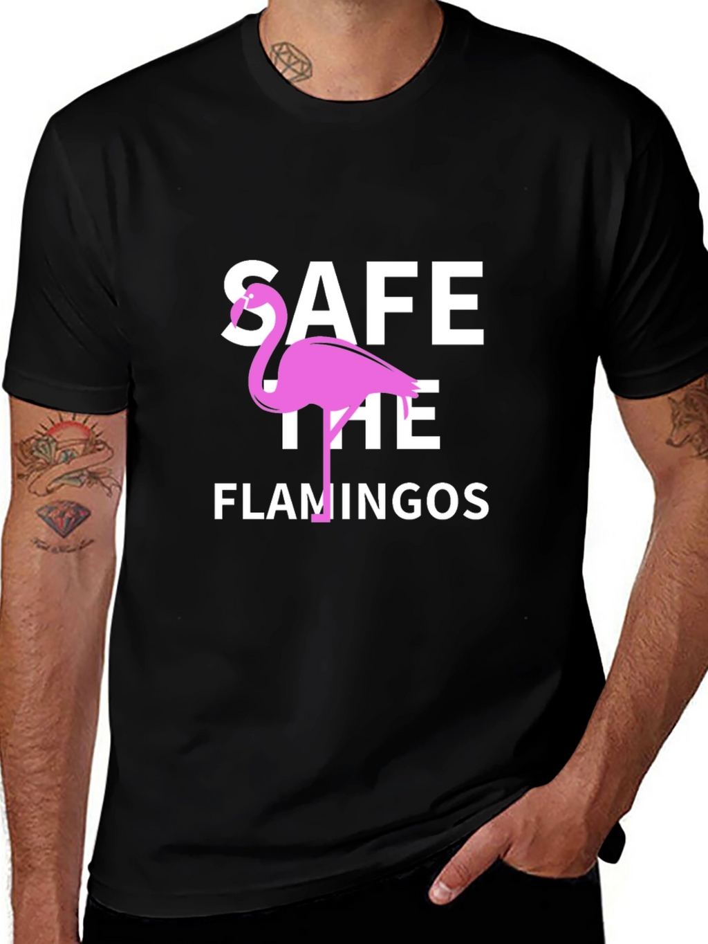 Save the Flamingos Graphic T-Shirt