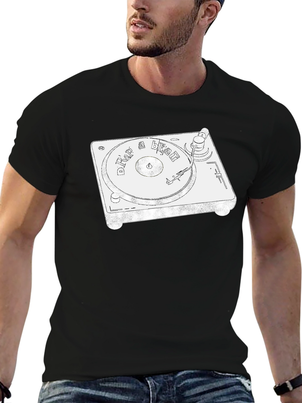 Drop a Beat DJ Turntable Graphic Tee