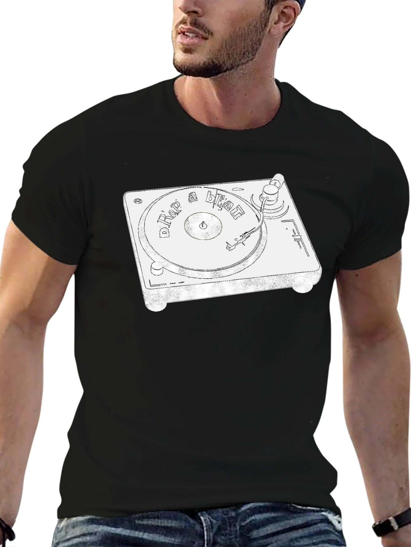 Drop a Beat DJ Turntable Graphic Tee