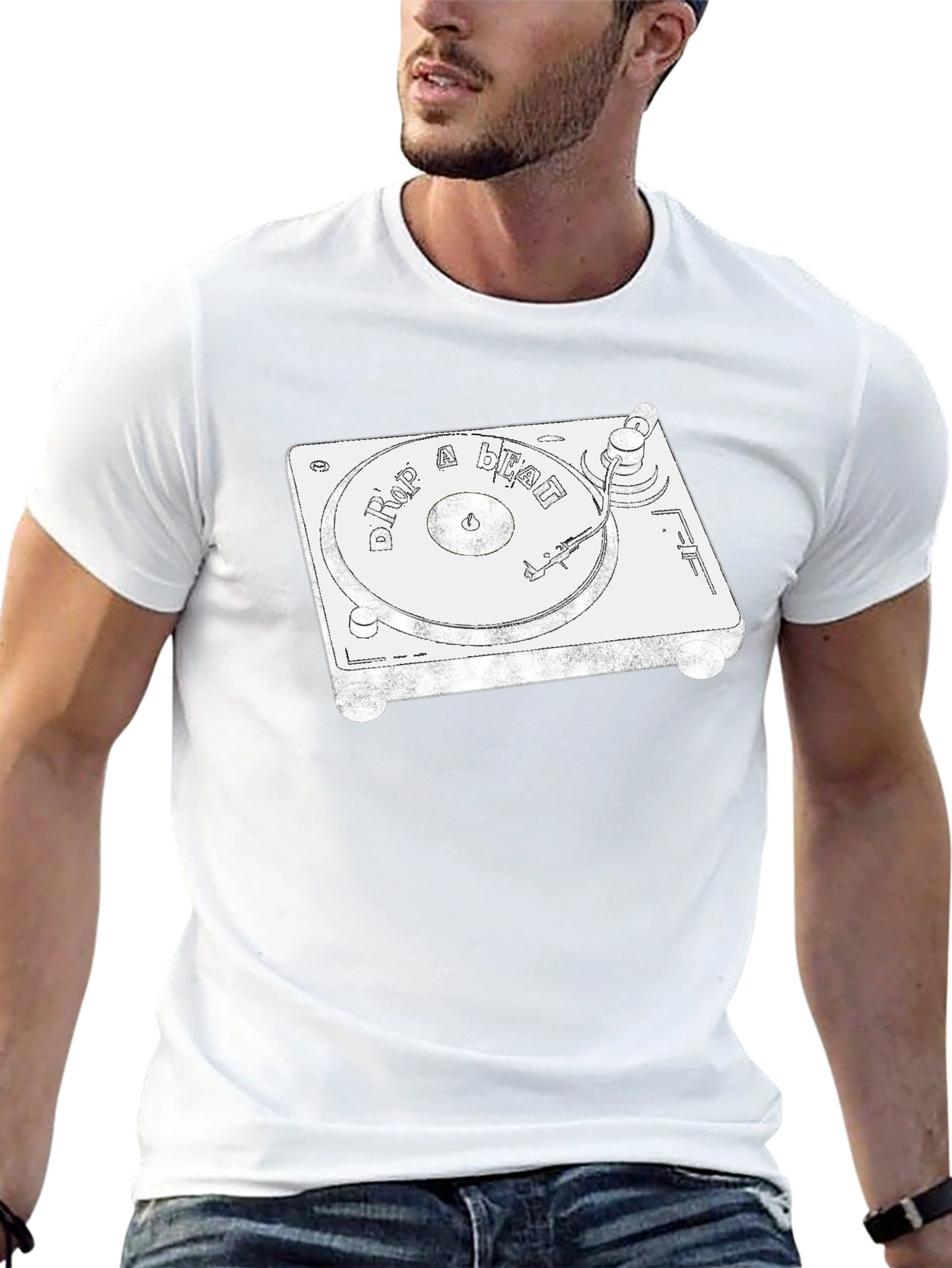 Drop a Beat DJ Turntable Graphic Tee