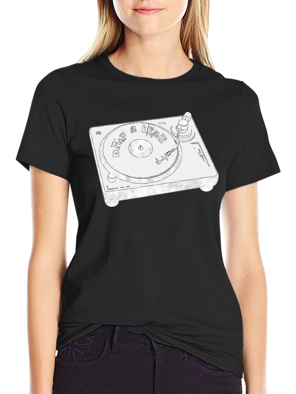 Drop a Beat DJ Turntable Graphic Tee