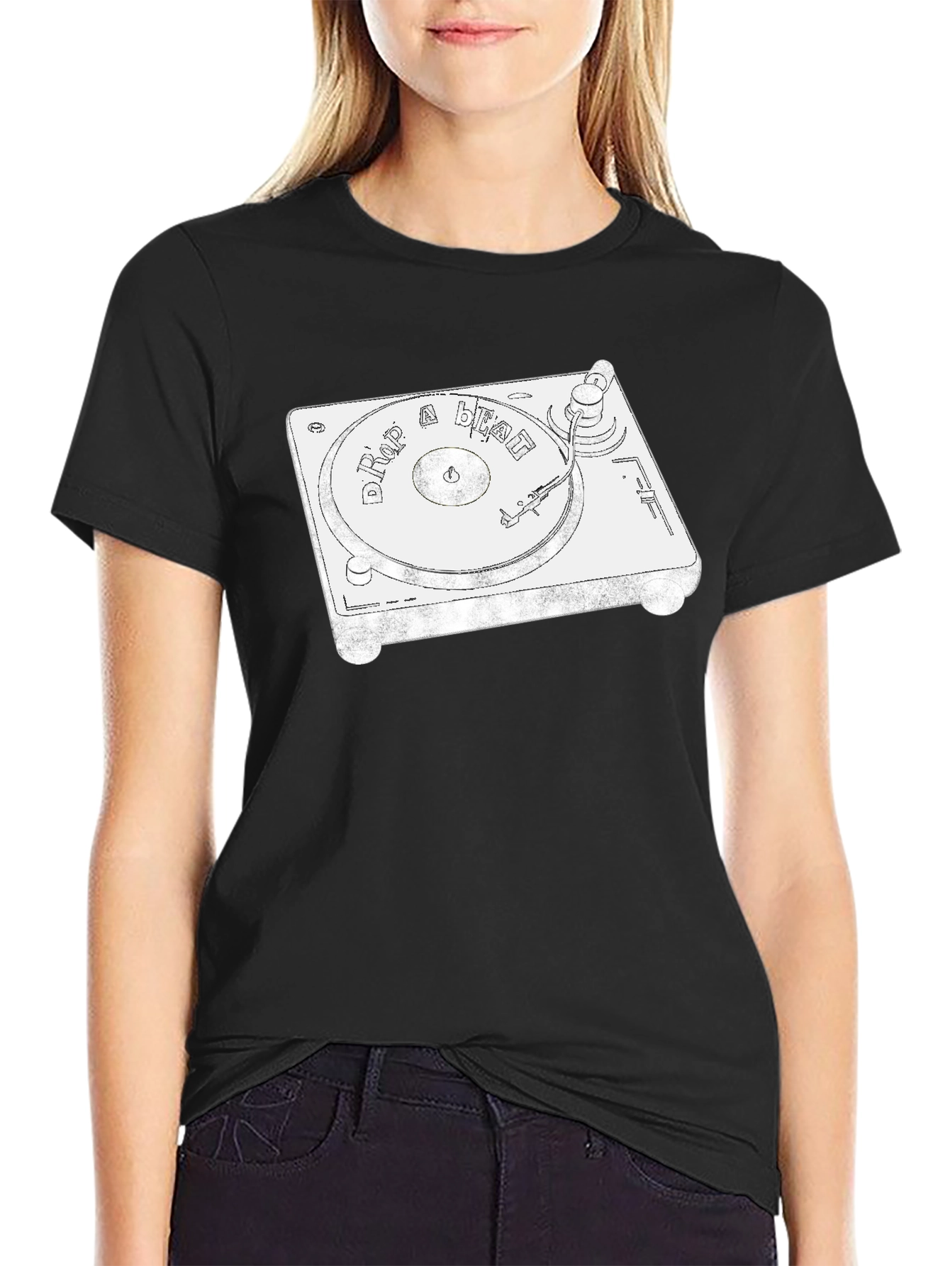 Drop a Beat DJ Turntable Graphic Tee