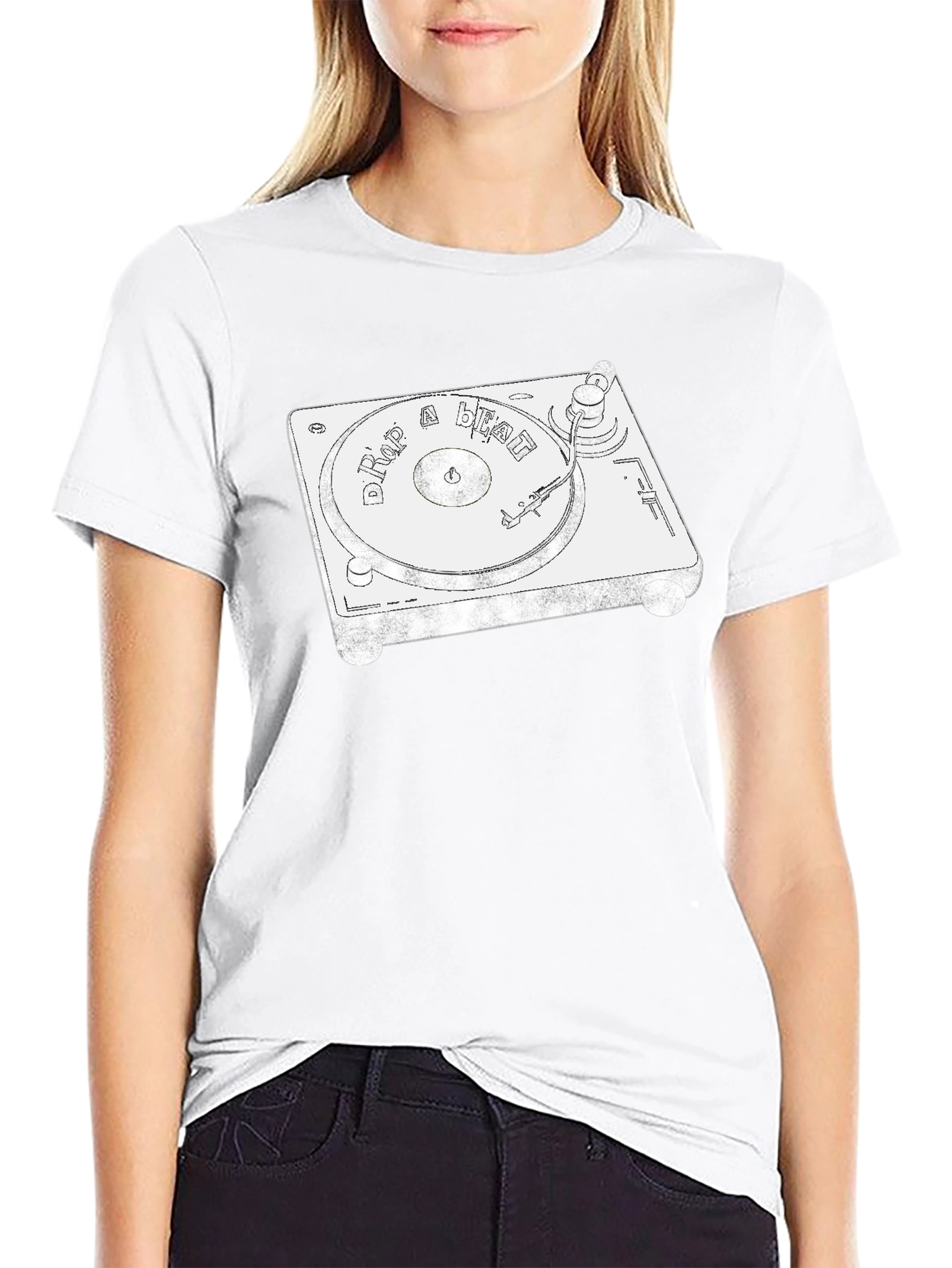 Drop a Beat DJ Turntable Graphic Tee