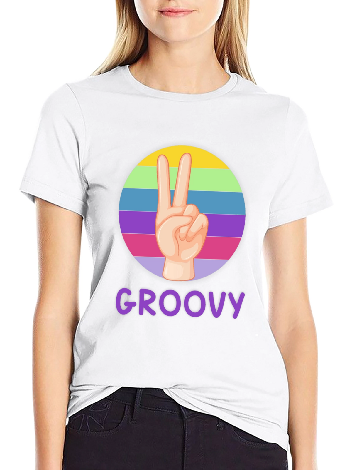 Groovy Peace Sign T-Shirt - Retro Style
