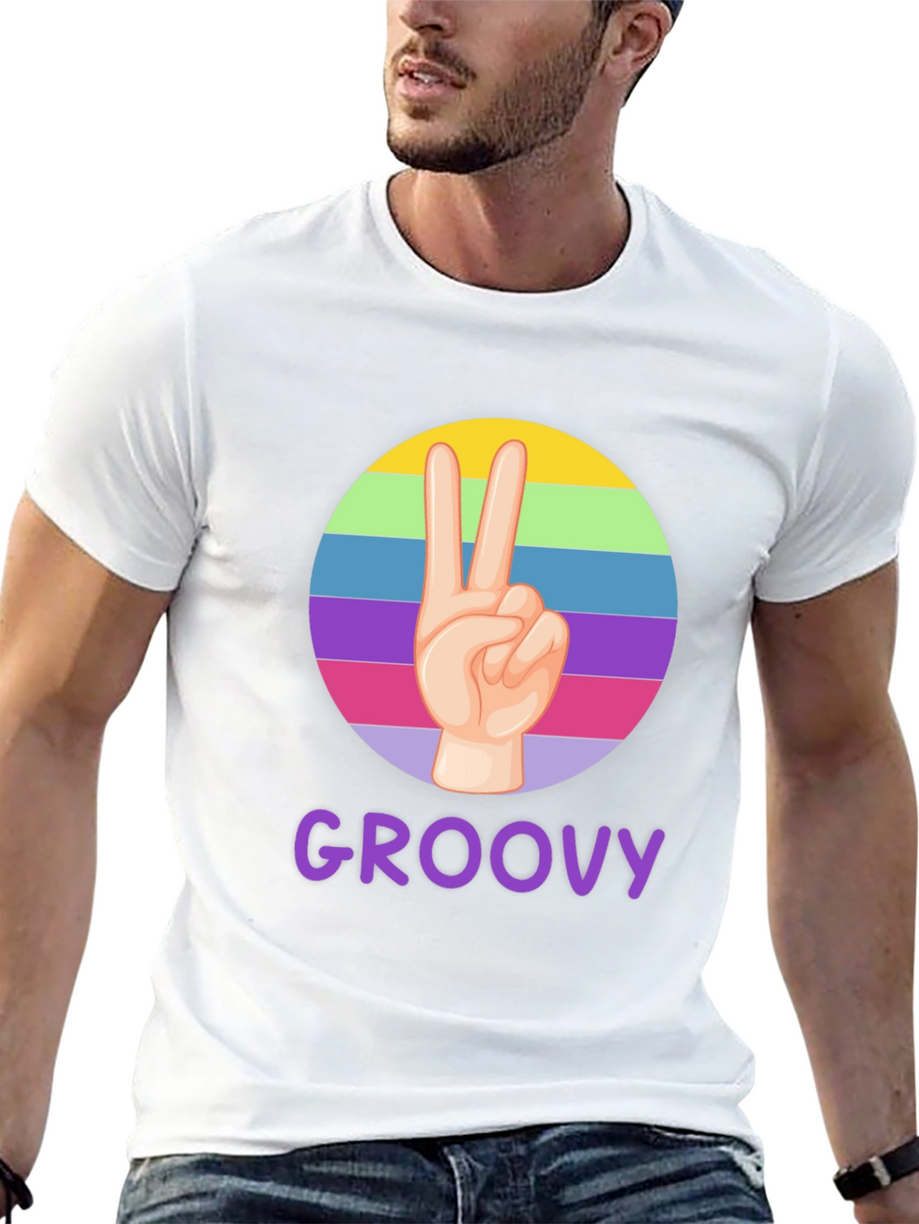 Groovy Peace Sign T-Shirt - Retro Style
