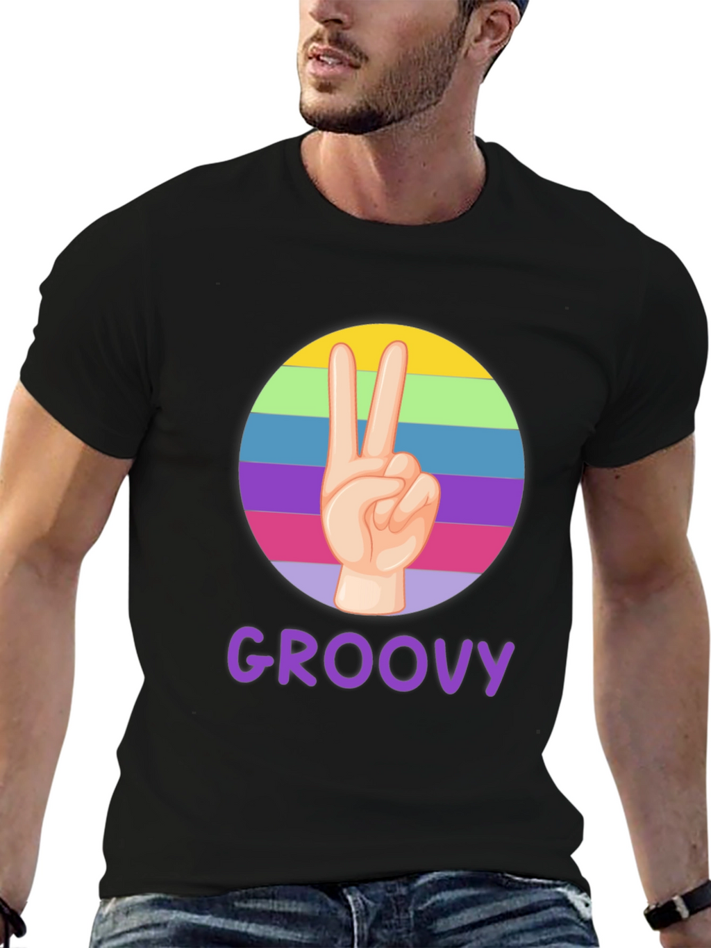 Groovy Peace Sign T-Shirt - Retro Style