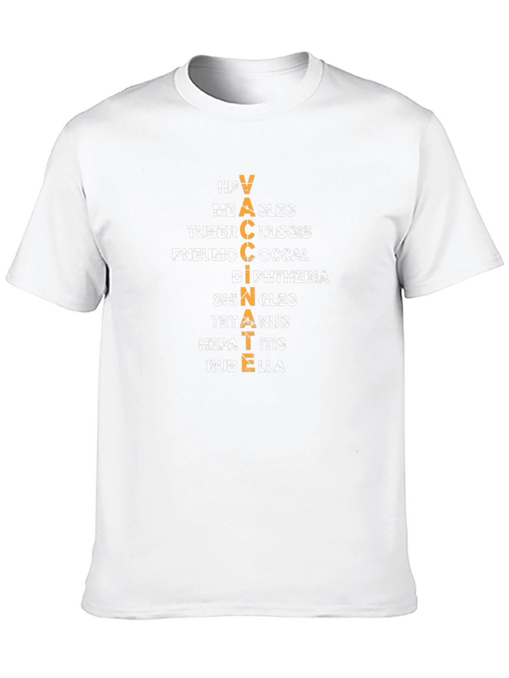 Vaccinate Disease Awareness Black T-Shirt