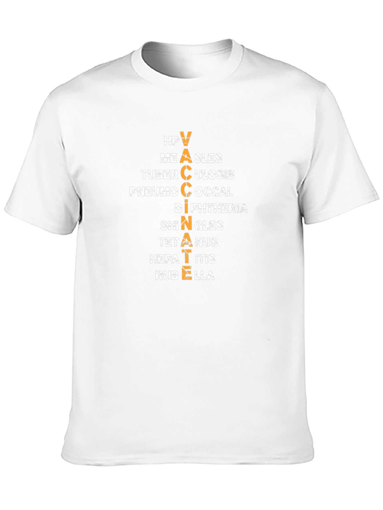 Vaccinate Disease Awareness Black T-Shirt