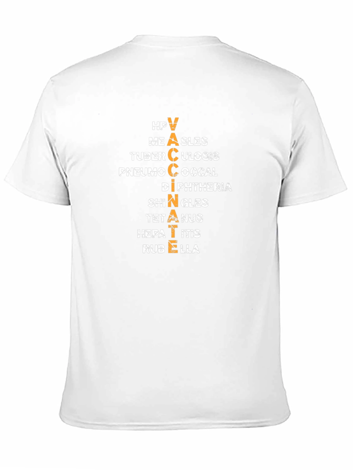 Vaccinate Disease Awareness Black T-Shirt