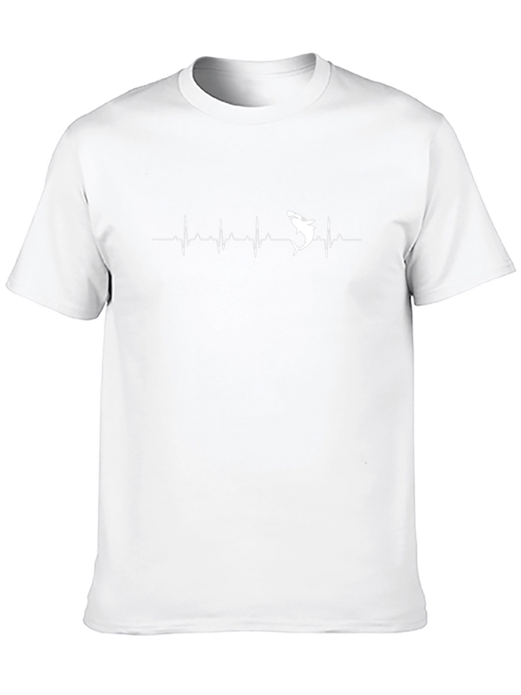 Shark Heartbeat Graphic T-Shirt - Black