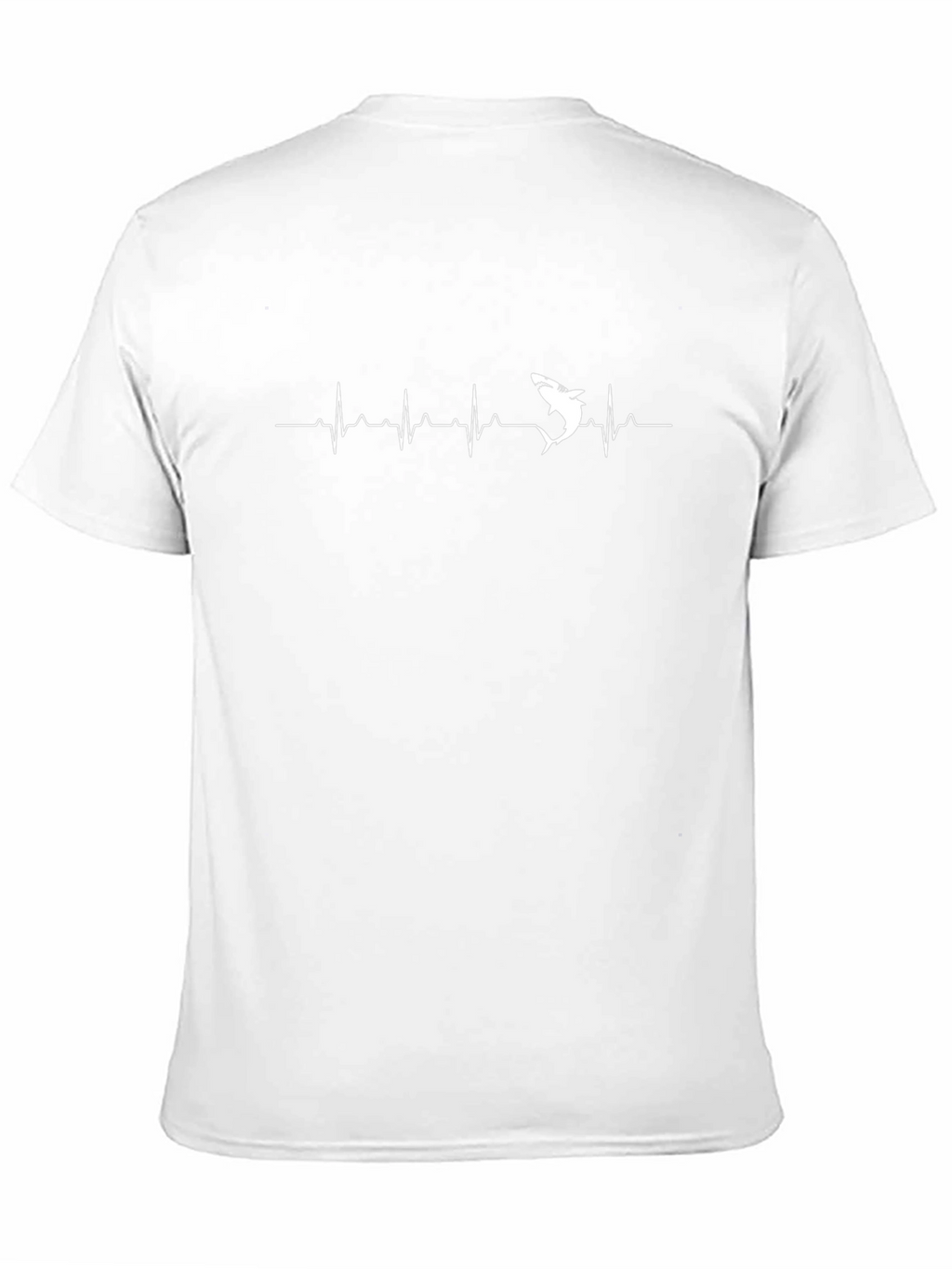 Shark Heartbeat Graphic T-Shirt - Black