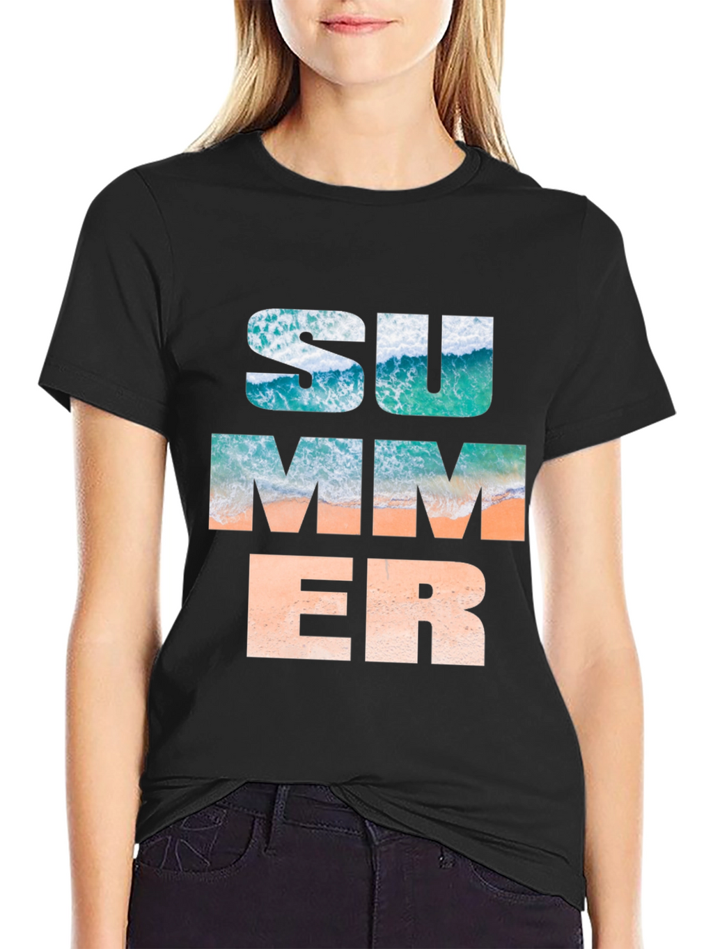 Summer Beach Wave Graphic T-Shirt
