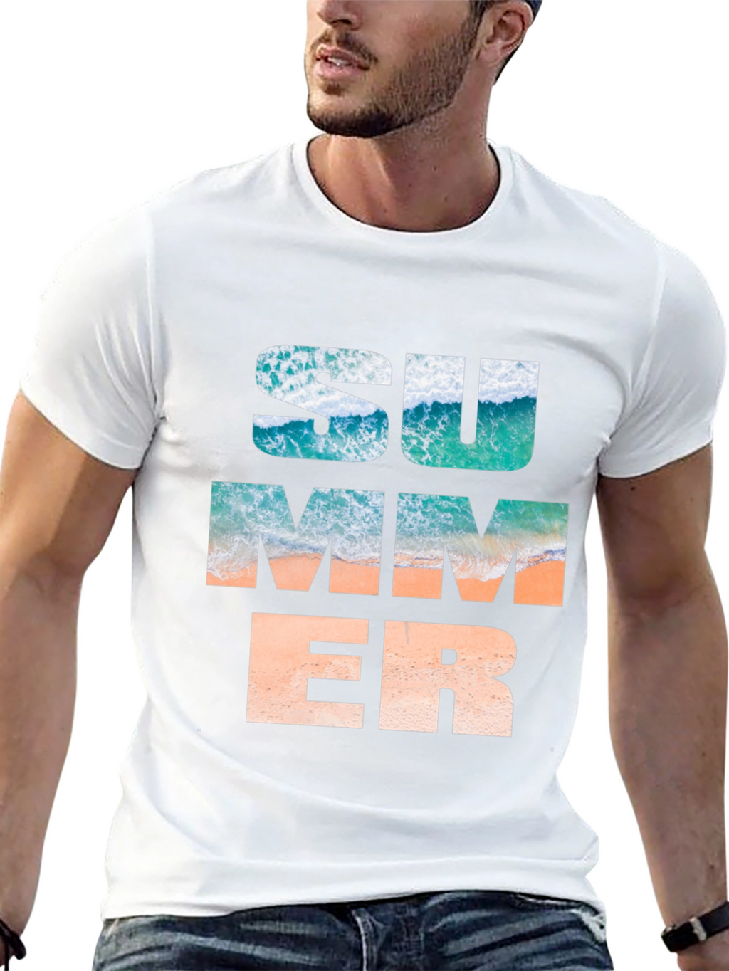 Summer Beach Wave Graphic T-Shirt