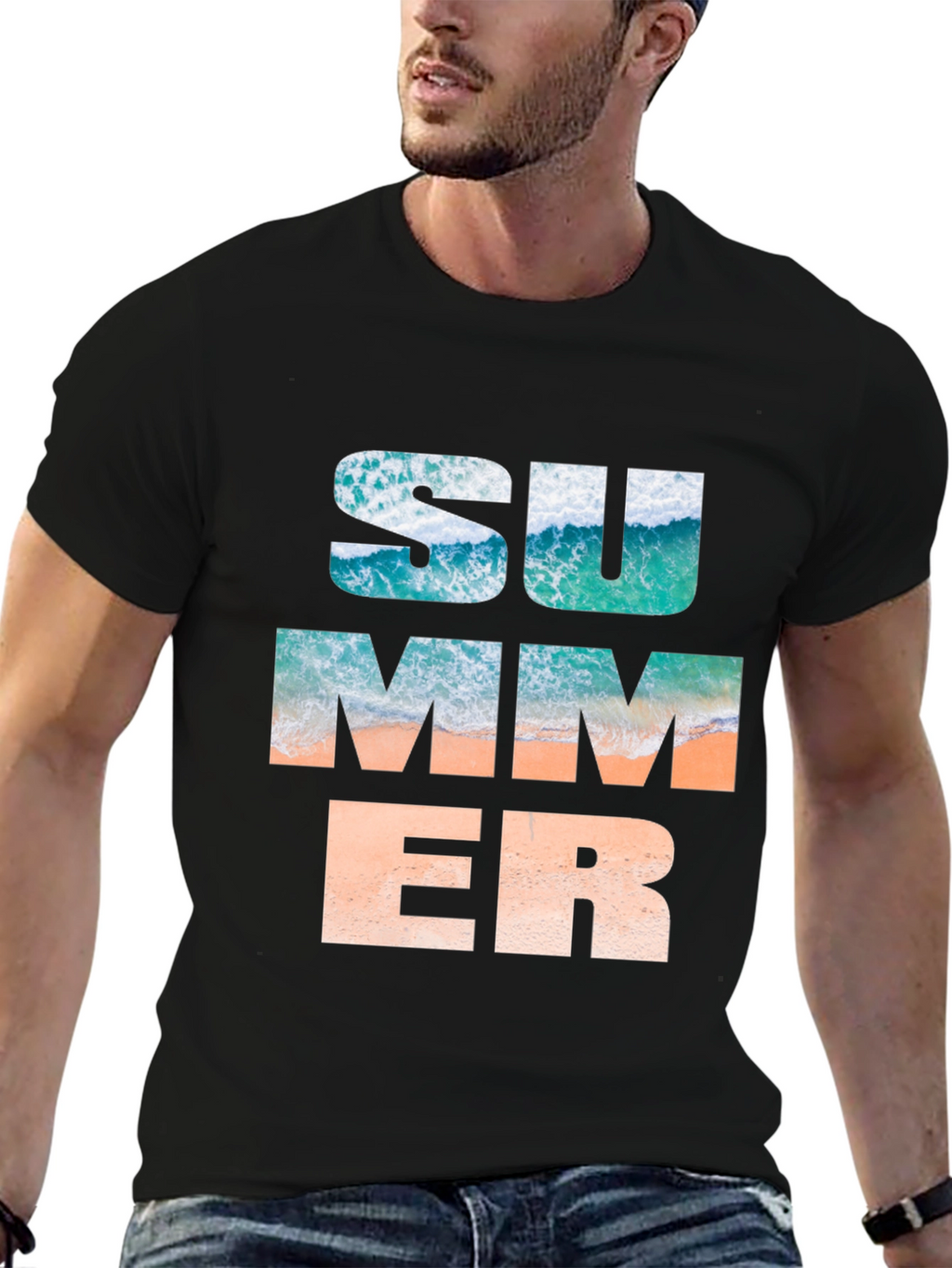 Summer Beach Wave Graphic T-Shirt