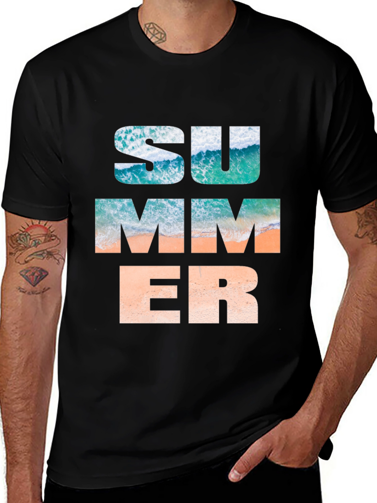 Summer Beach Wave Graphic T-Shirt