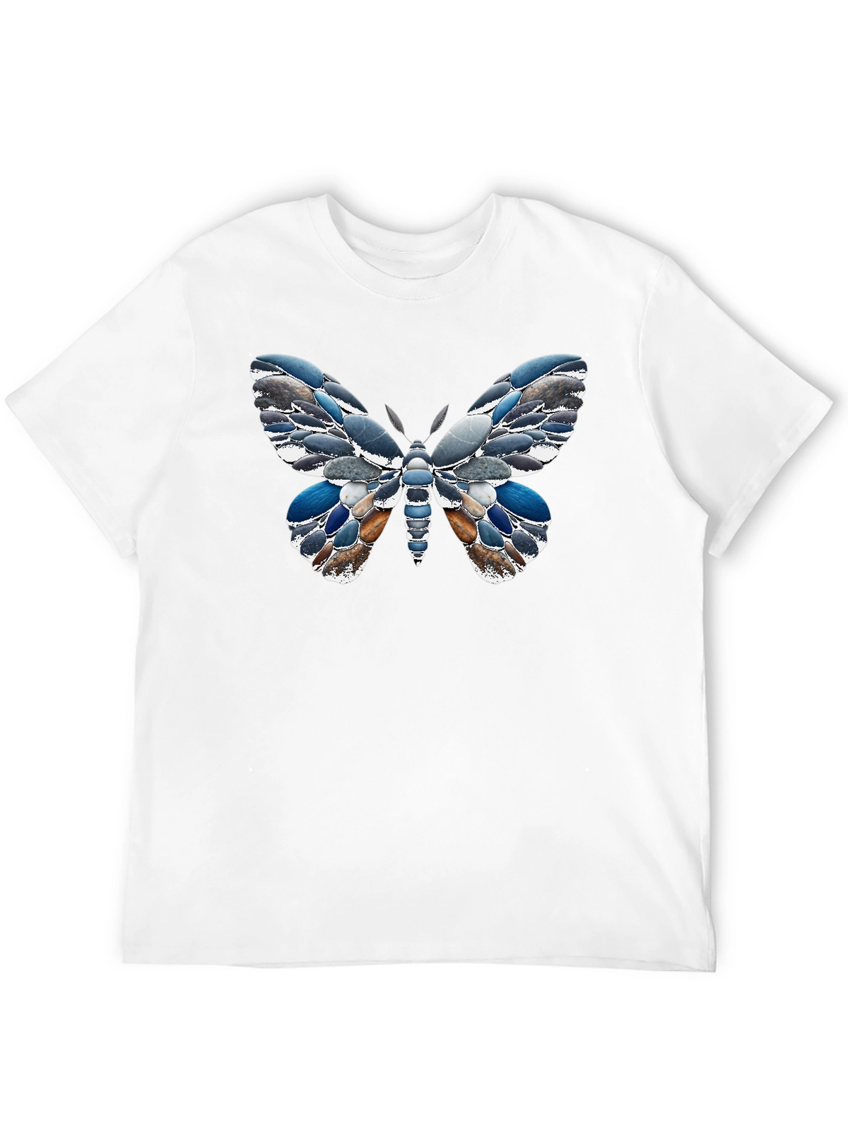 Stone Butterfly Graphic Tee - Unique Nature Design