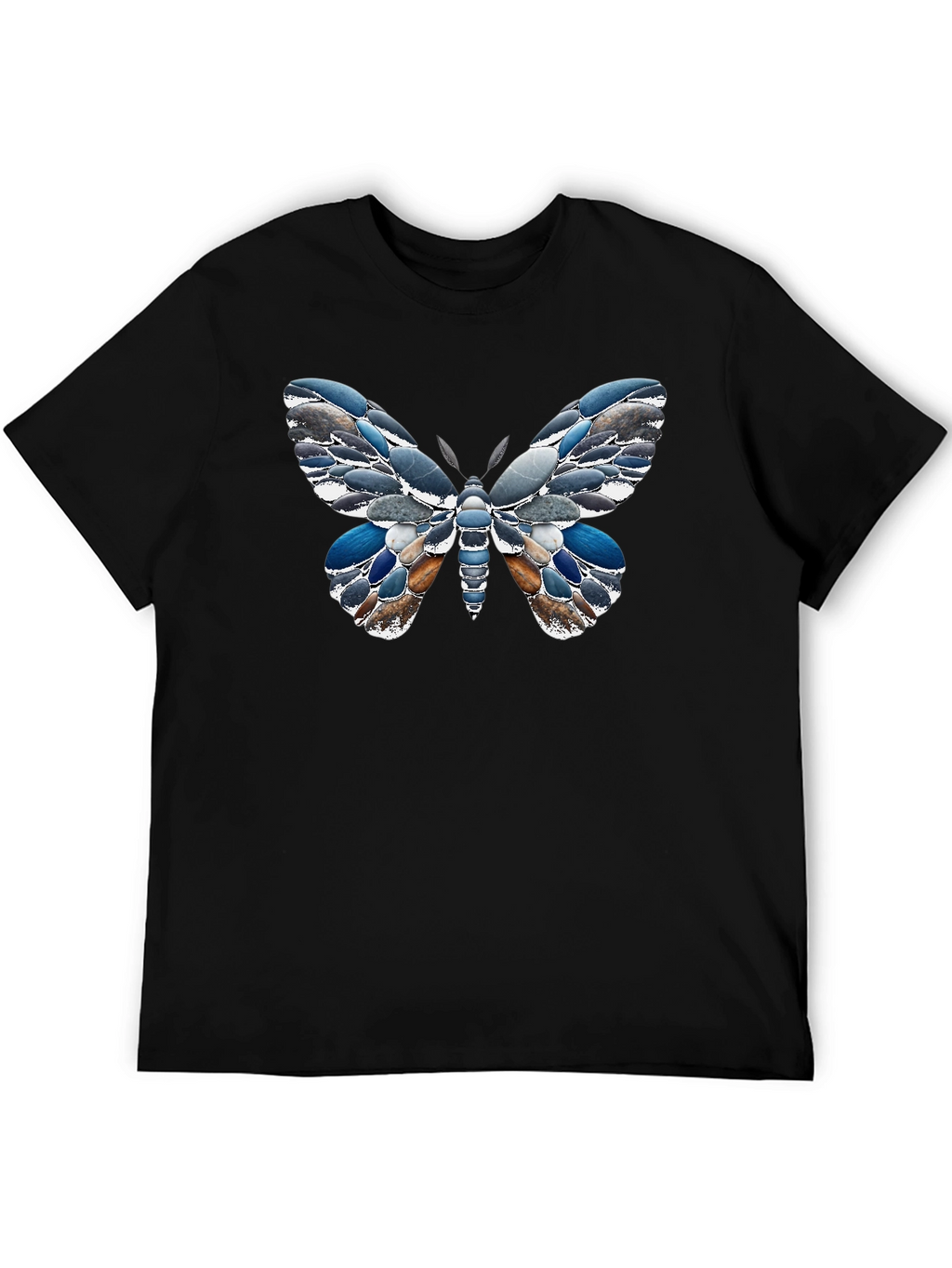 Stone Butterfly Graphic Tee - Unique Nature Design