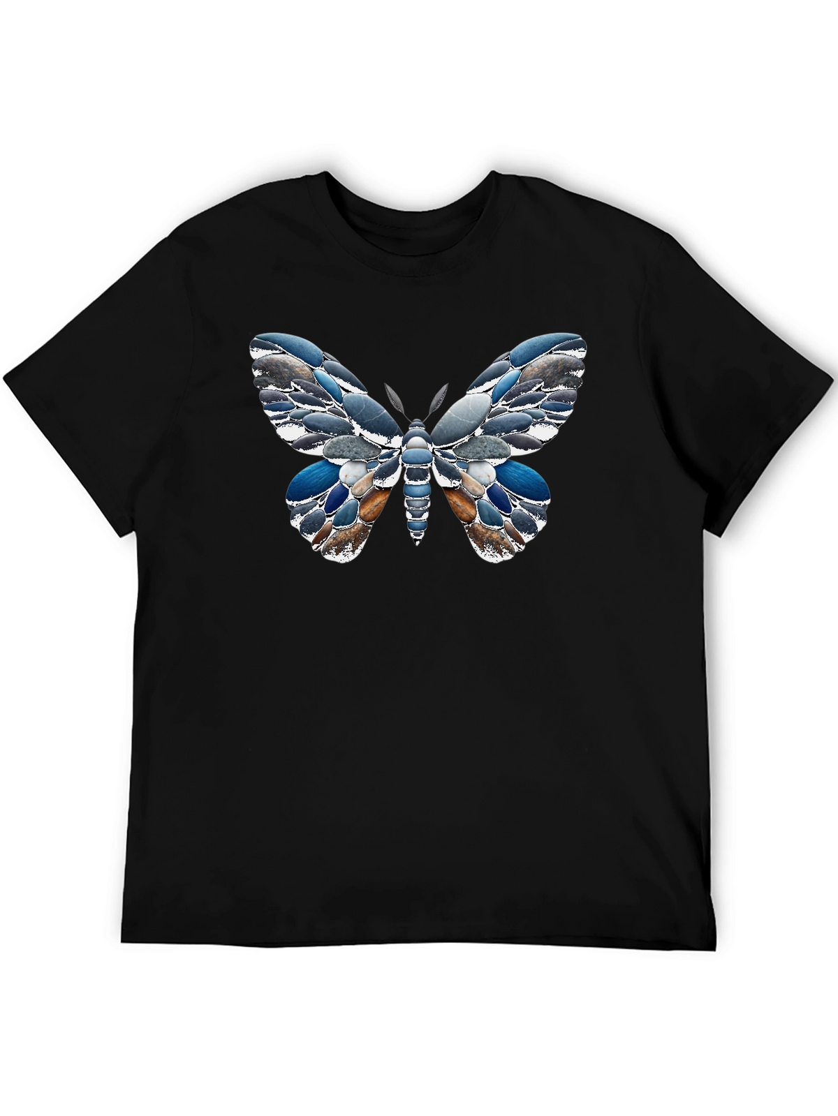 Stone Butterfly Graphic Tee - Unique Nature Design