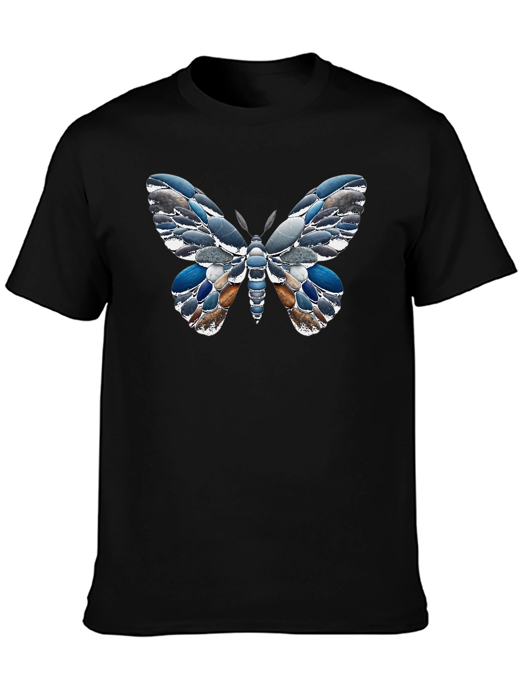 Stone Butterfly Graphic Tee - Unique Nature Design