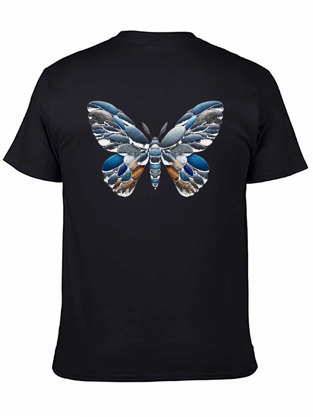 Stone Butterfly Graphic Tee - Unique Nature Design