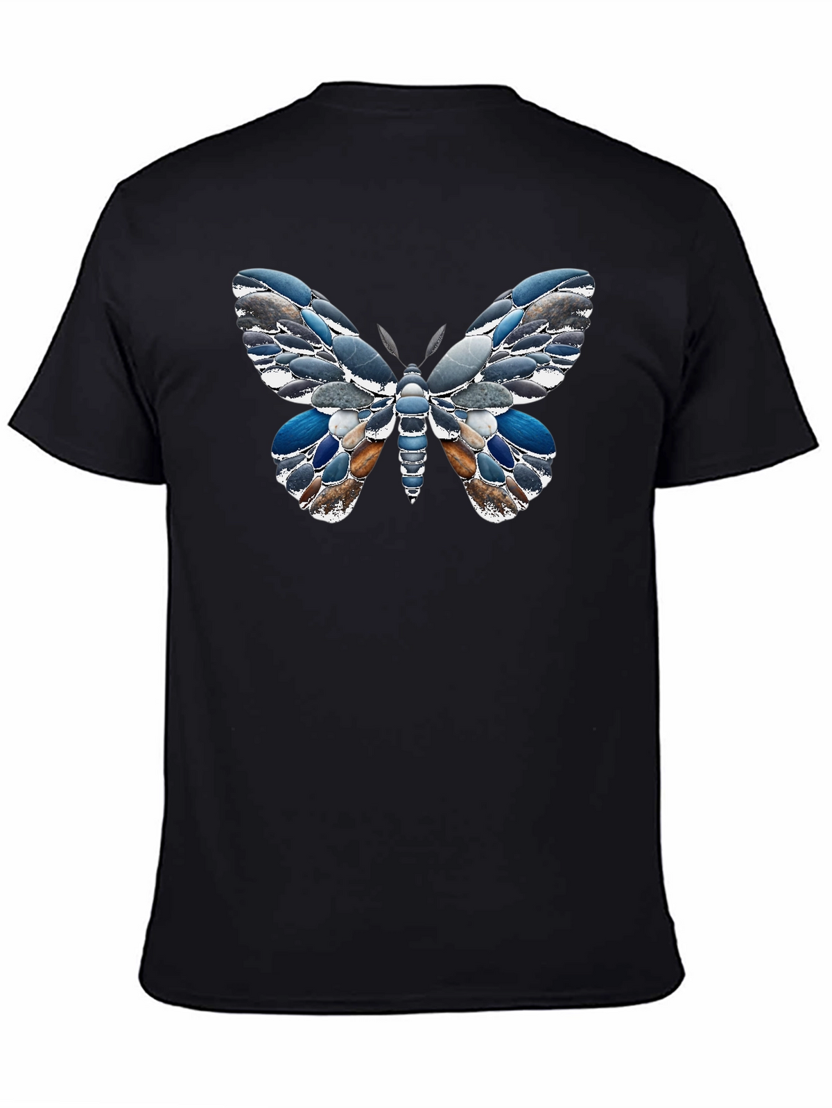 Stone Butterfly Graphic Tee - Unique Nature Design