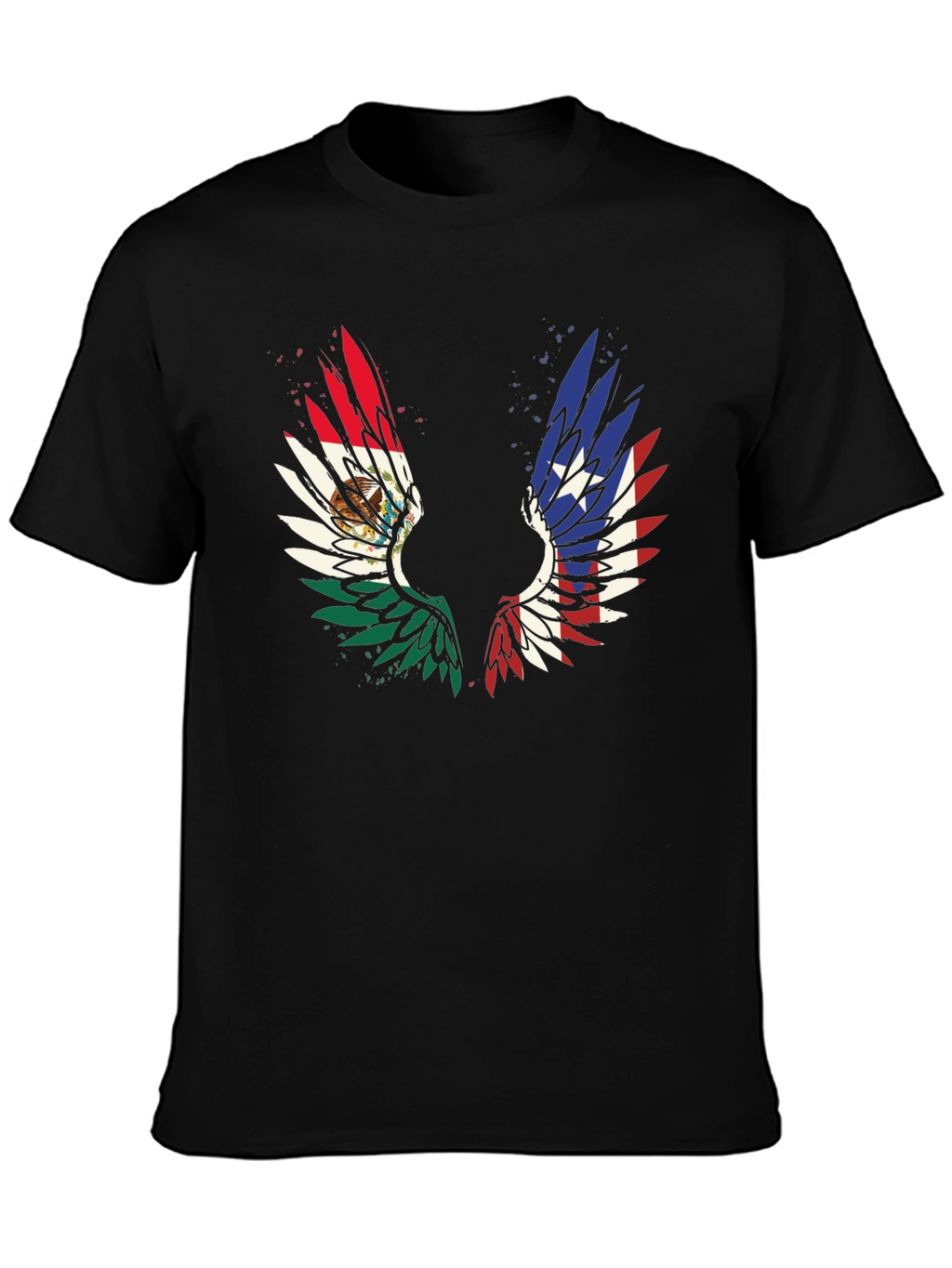 Mexico-Texas Wings Graphic T-Shirt