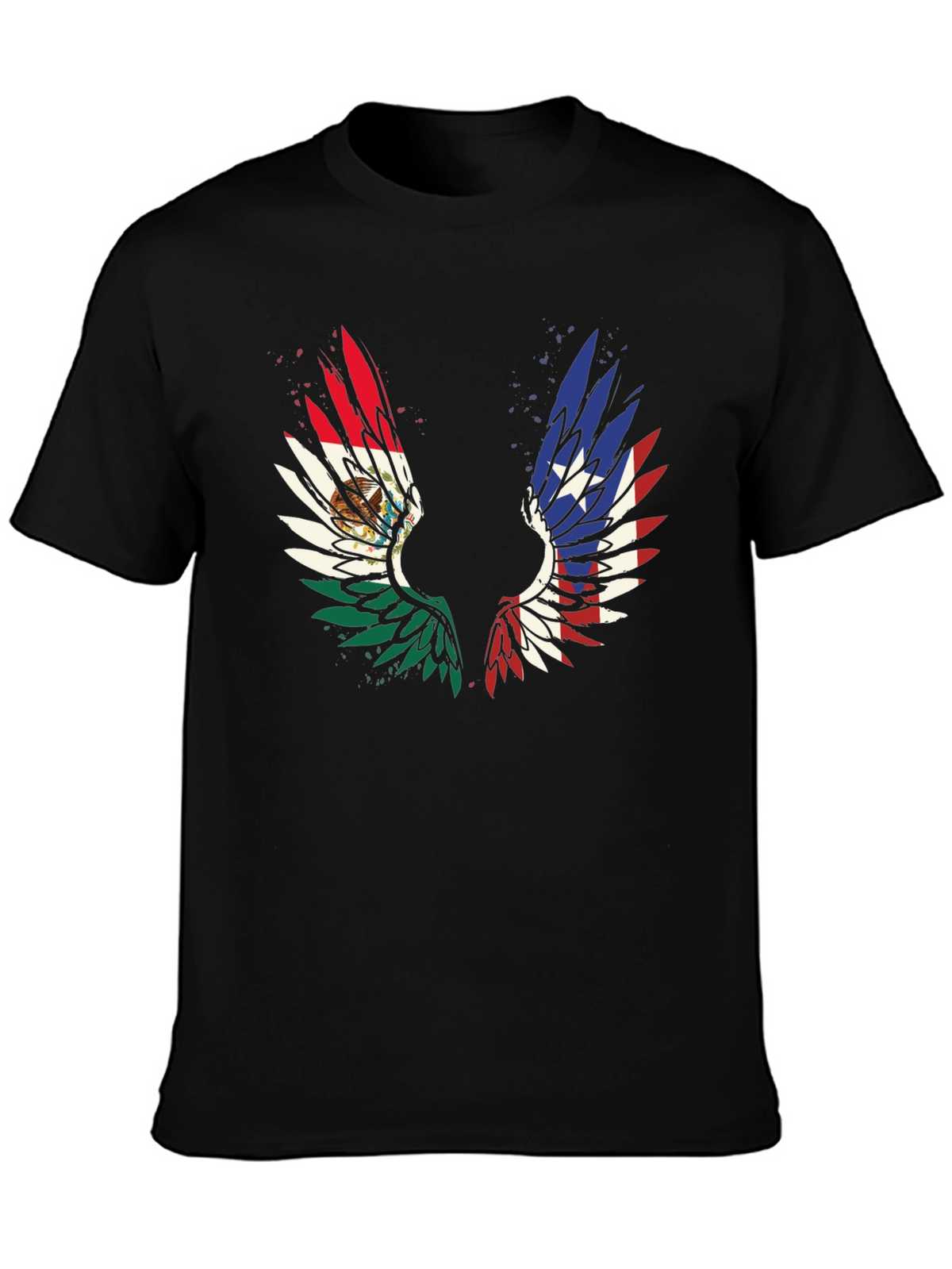 Mexico-Texas Wings Graphic T-Shirt