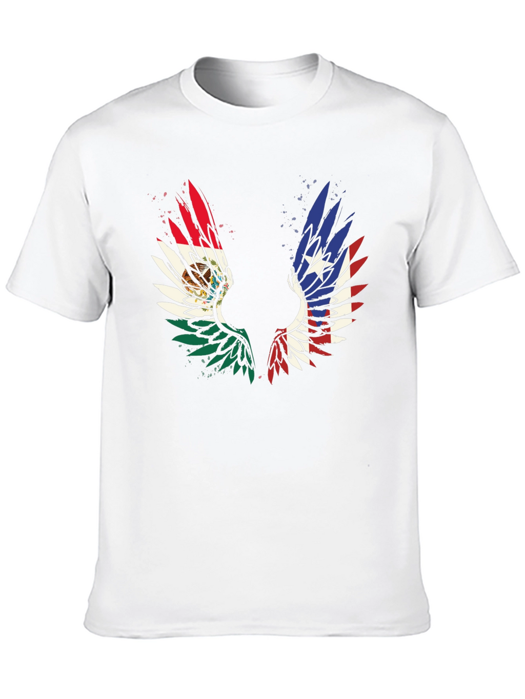 Mexico-Texas Wings Graphic T-Shirt