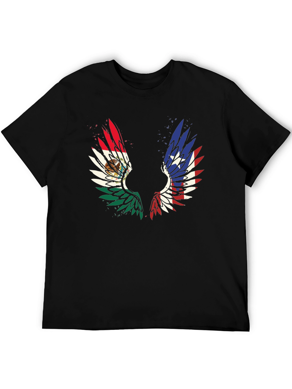 Mexico-Texas Wings Graphic T-Shirt