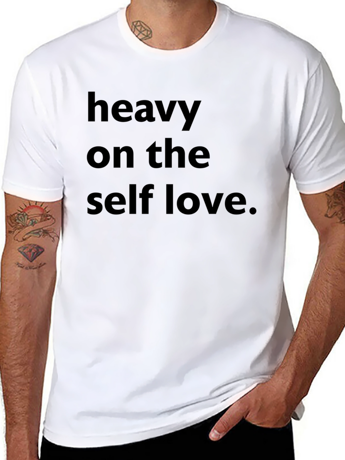 Heavy on The Self Love Black Graphic Tee